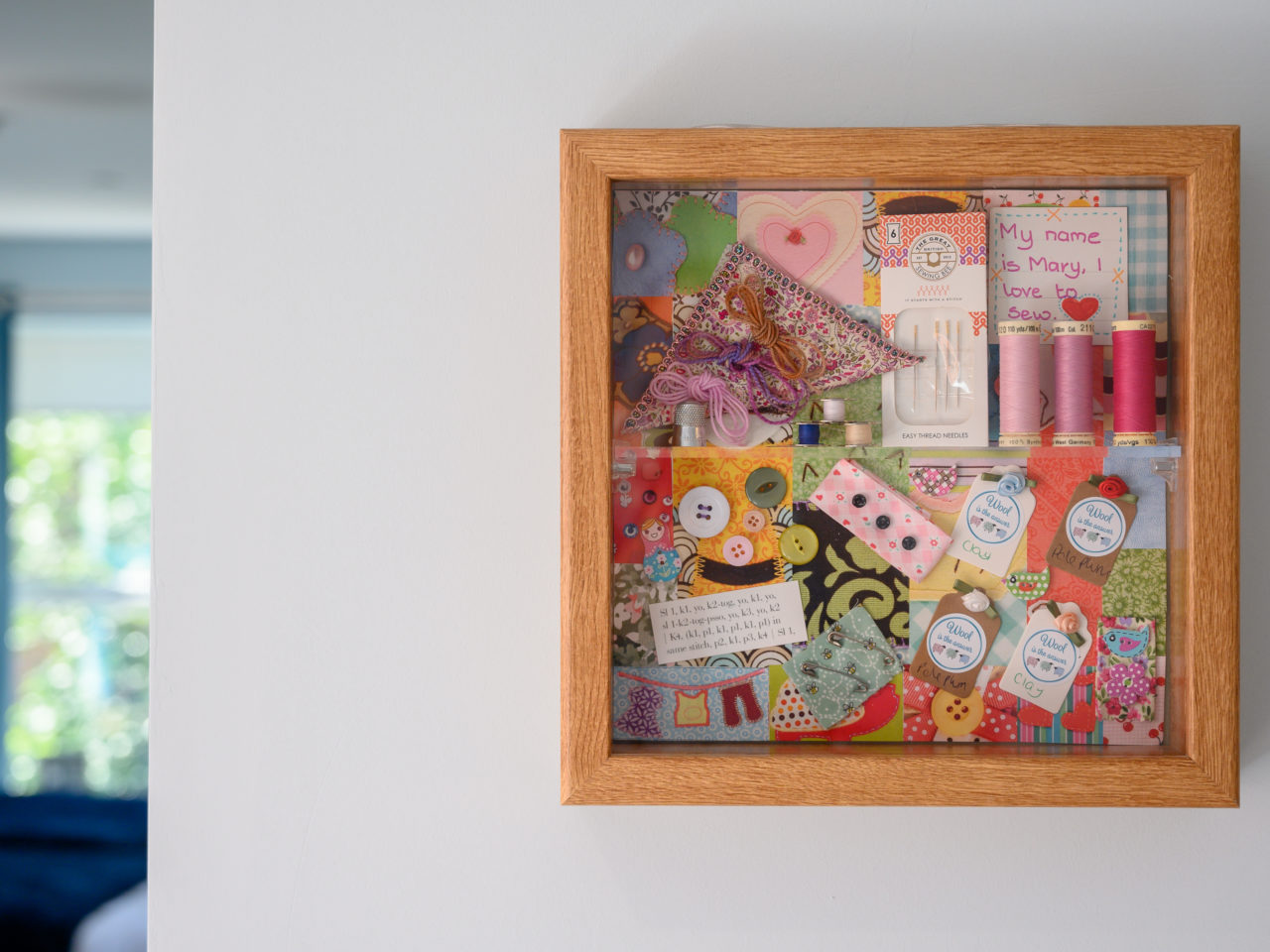 One of the memory boxes Bowbrook staff design to help residents find their rooms and living spaces at Bowbrook, a dementia specialist care home in Lichfield